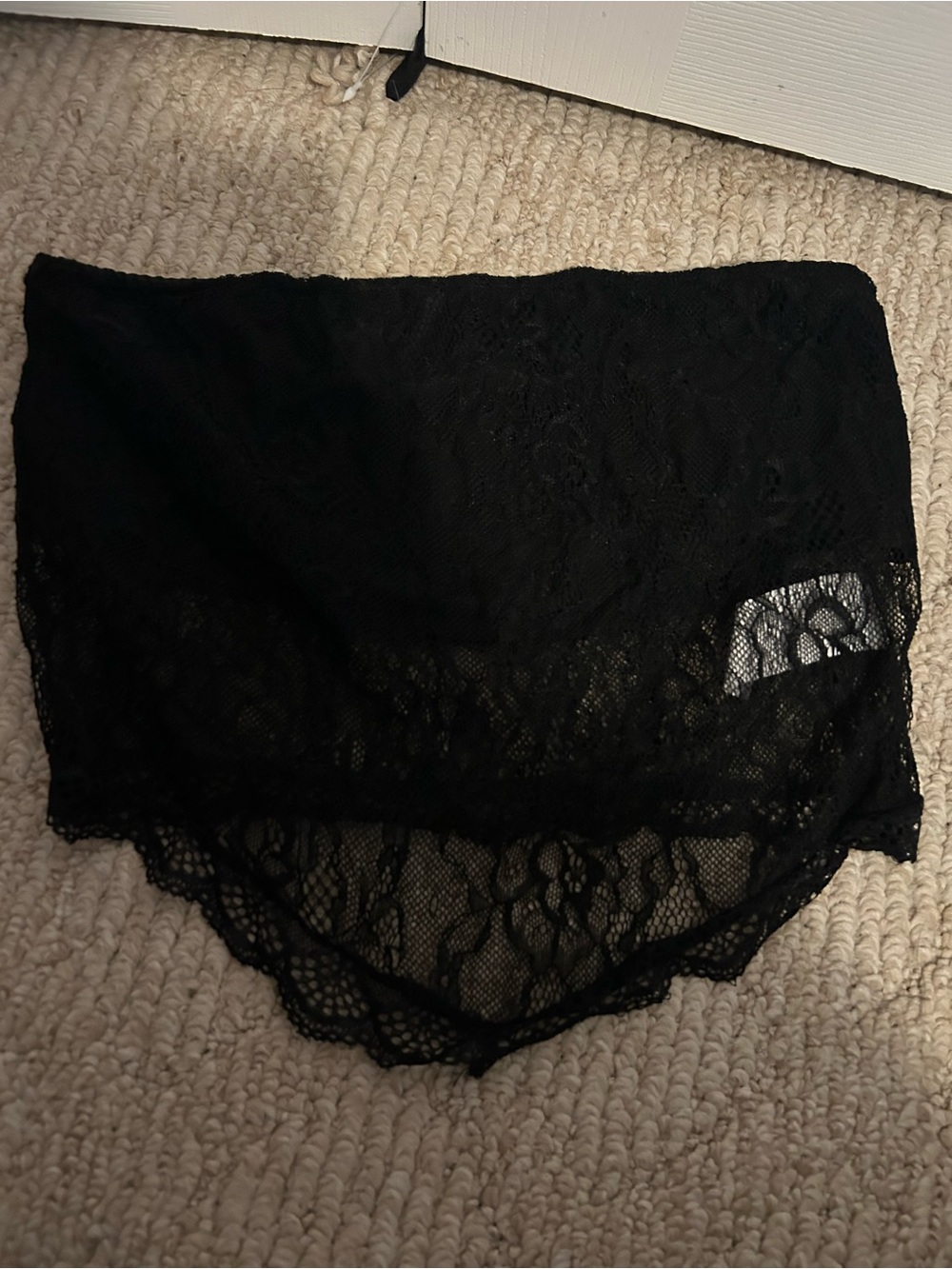 Black Lace Bandeau Bralette - Women Intimates